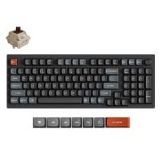 Εικόνα της Πληκτρολόγιο Keychron V5 Ultra 8K QMK/VIA Custom Wireless RGB Hot-Swappable Brown Switches (US) Black V5U-D3