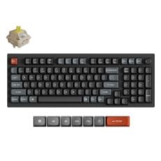 Εικόνα της Πληκτρολόγιο Keychron V5 Ultra 8K QMK/VIA Custom Wireless RGB Hot-Swappable Banana Switches (US) Black V5U-D4