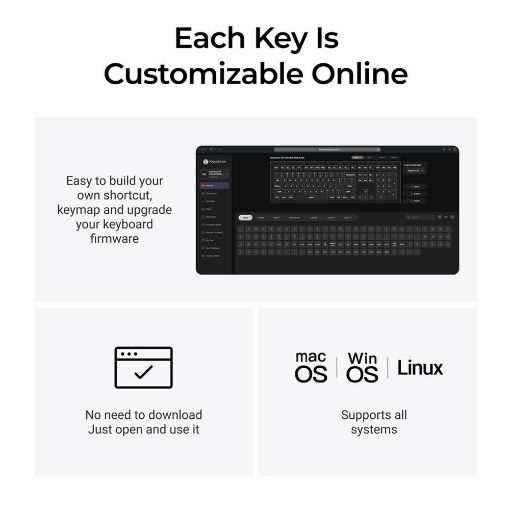 Εικόνα της Πληκτρολόγιο Keychron V6 Ultra QMK/VIA 8K Custom Wireless RGB Hot-Swappable Banana Switches (US) Black V6U-D4