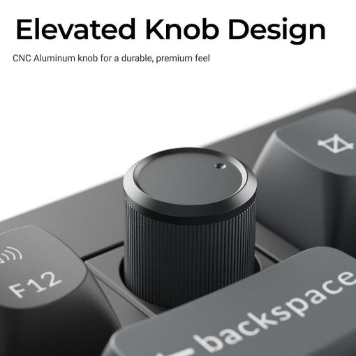 Εικόνα της Πληκτρολόγιο Keychron V6 Ultra QMK/VIA 8K Custom Wireless RGB Hot-Swappable Banana Switches (US) Black V6U-D4