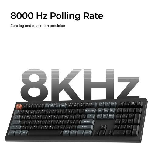 Εικόνα της Πληκτρολόγιο Keychron V6 Ultra QMK/VIA 8K Custom Wireless RGB Hot-Swappable Banana Switches (US) Black V6U-D4
