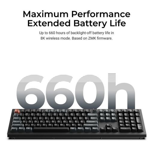 Εικόνα της Πληκτρολόγιο Keychron V6 Ultra QMK/VIA 8K Custom Wireless RGB Hot-Swappable Banana Switches (US) Black V6U-D4