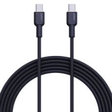 Εικόνα της Καλώδιο Aukey USB-C Male to USB-C Male 1m 60W Black CB-NCC1