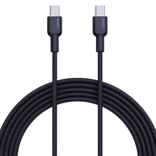 Εικόνα της Καλώδιο Aukey USB-C Male to USB-C Male 1m 60W Black CB-NCC1