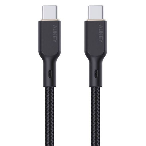 Εικόνα της Καλώδιο Aukey USB-C Male to USB-C Male 1m 100W Black CB-KCC101