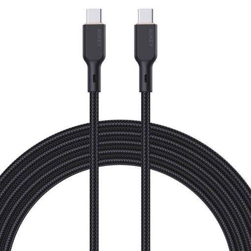 Εικόνα της Καλώδιο Aukey USB-C Male to USB-C Male 1m 100W Black CB-KCC101