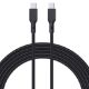 Εικόνα της Καλώδιο Aukey USB-C Male to USB-C Male 1m 100W Black CB-KCC101