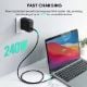 Εικόνα της Καλώδιο Aukey USB-C Male to USB-C Male 1m 240W Black CB-SCC241