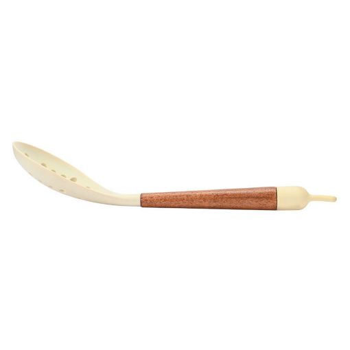 Εικόνα της Κουτάλα Τρυπητή Estia Allure Σιλικόνης 34cm Ivory 01-37178