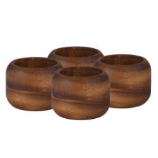Εικόνα της Σετ Κρίκοι Πετσέτας Estia Allure Ξύλινοι 5.5x4cm 4τμχ 07-36843