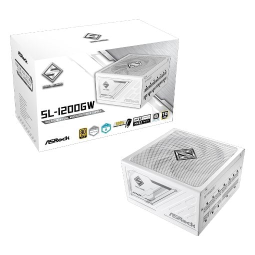 Εικόνα της Τροφοδοτικό ASRock Steel Legend SL-1200GW Full Modular 80 Plus Gold 1200W White 90-UXS120-GFEABA