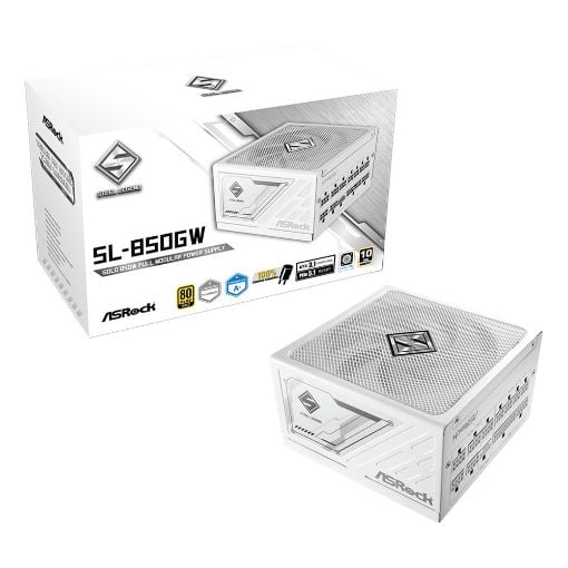 Εικόνα της Τροφοδοτικό ASRock Steel Legend SL-850GW Full Modular 80 Plus Gold 850W White 90-UXS085-GFEABA