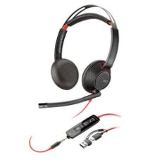 Εικόνα της Headset Poly Blackwire 5220 Stereo USB-C UC Certified + 3.5mm Plug + USB-C/A Adapter 93S88AA