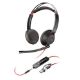 Εικόνα της Headset Poly Blackwire 5220 Stereo USB-C UC Certified + 3.5mm Plug + USB-C/A Adapter 93S88AA
