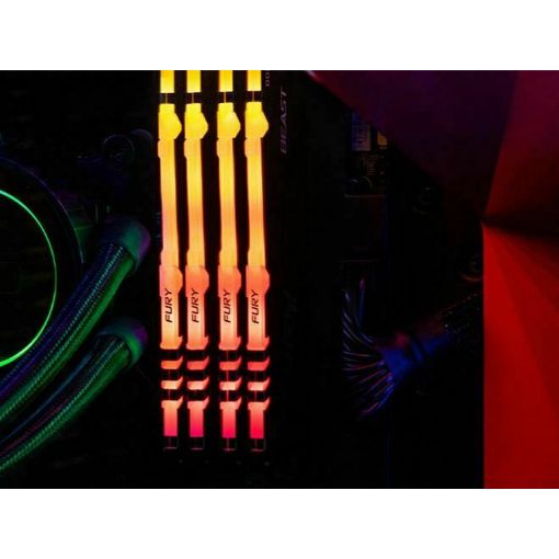 Εικόνα της Ram Kingston Fury Beast 8GB DDR5-5600MHz CL40 RGB Black KF556C40BBA-8
