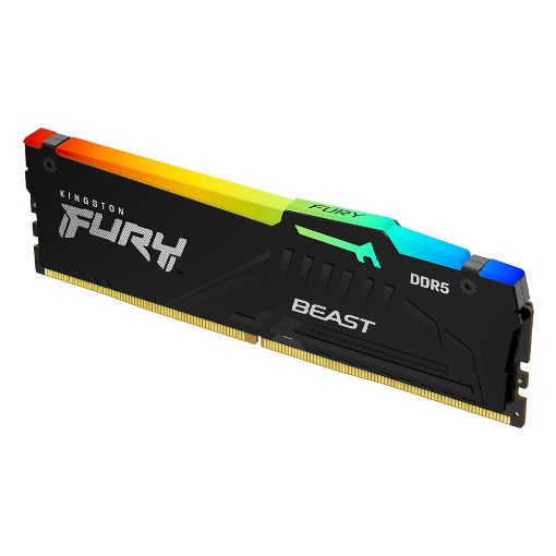 Εικόνα της Ram Kingston Fury Beast 8GB DDR5-5600MHz CL40 RGB Black KF556C40BBA-8