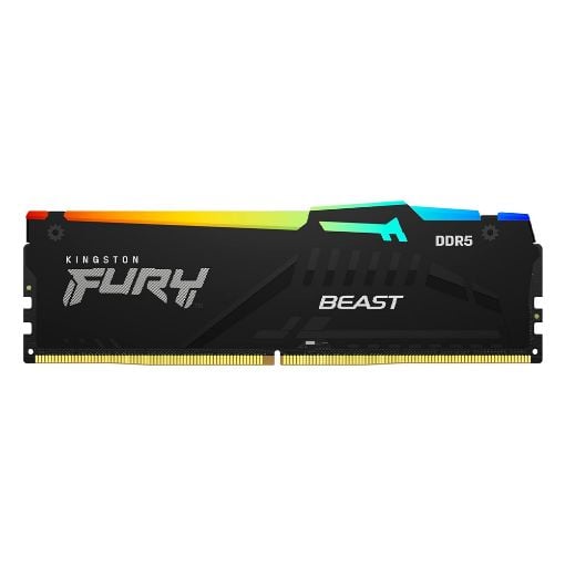 Εικόνα της Ram Kingston Fury Beast 8GB DDR5-5600MHz CL40 RGB Black KF556C40BBA-8