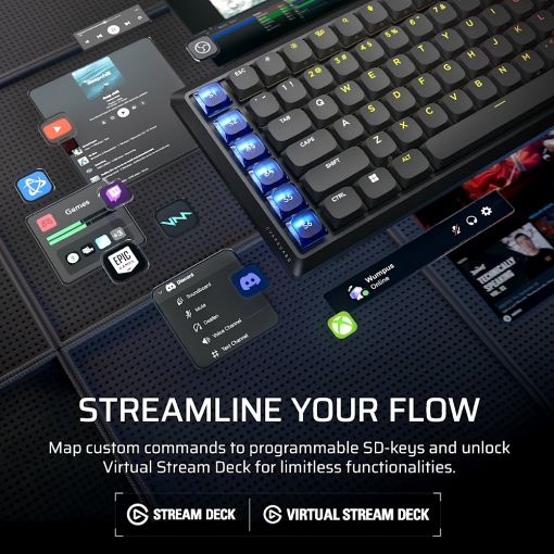 Εικόνα της Πληκτρολόγιο Corsair Vanguard Air 99 RGB OPX Low Profile Switches Black (US) CH-91HA01B-NA