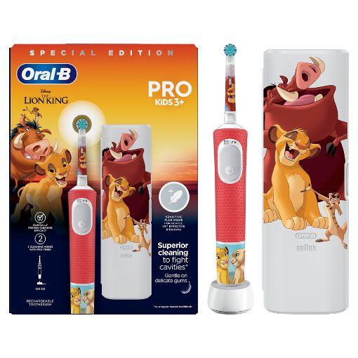 Εικόνα της Ηλεκτρική Οδοντόβουρτσα Oral-B Vitality Pro Kids Lion King με Θήκη Ταξιδιού