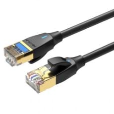 Εικόνα της Καλώδιο Δικτύου Vention S/FTP Round CAT.8 Slim 2m Black IKIBH
