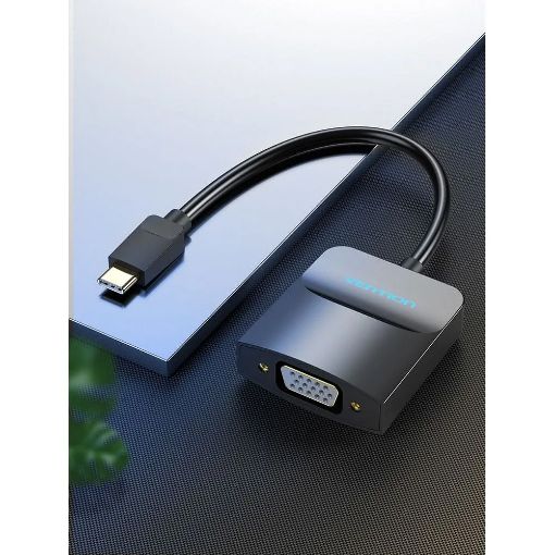 Εικόνα της Adapter Vention USB-C Male to VGA Female 0.15m Black TDDBB
