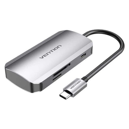 Εικόνα της USB Hub Vention 6-in1 USB-C/USB-A 0.15m Gray TNHHB