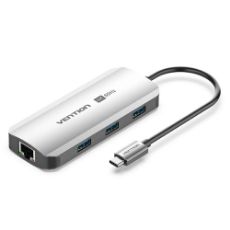 Εικόνα της Docking Station Vention 6-in1 USB-C PD 100W Gray TOFHB