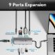 Εικόνα της Docking Station Vention 9-in-1 USB-C PD 4K 100W Gray TOMHB
