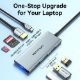 Εικόνα της Docking Station Vention 7-in-1 USB-C PD 4K 100W Gray TOPHB