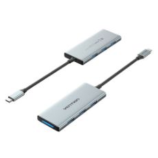 Εικόνα της Docking Station Vention 7-in-1 USB-C PD 4K 100W Gray TOPHB