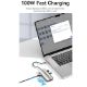 Εικόνα της Docking Station Vention 5-in-1 USB-C PD 4K 100W Gray TQDHB
