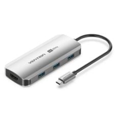 Εικόνα της Docking Station Vention 5-in-1 USB-C PD 4K 100W Gray TQDHB