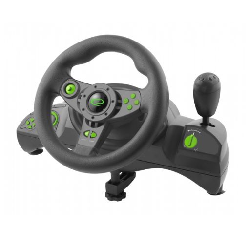 Εικόνα της Esperanza Racing Wheel Nitro for PC/PS3 Black/Green EGW102