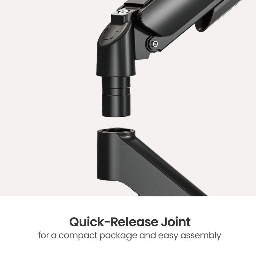 Εικόνα της Monitor Arm Powertech Dual 17-32" Tilt / Swivel / Rotate Black PT-1425