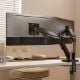 Εικόνα της Monitor Arm Powertech Dual 17-32" Tilt / Swivel / Rotate Black PT-1425