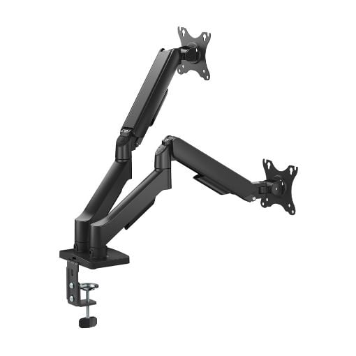 Εικόνα της Monitor Arm Powertech Dual 17-32" Tilt / Swivel / Rotate Black PT-1425