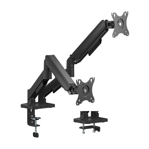 Εικόνα της Monitor Arm Powertech Dual 17-32" Tilt / Swivel / Rotate Black PT-1425