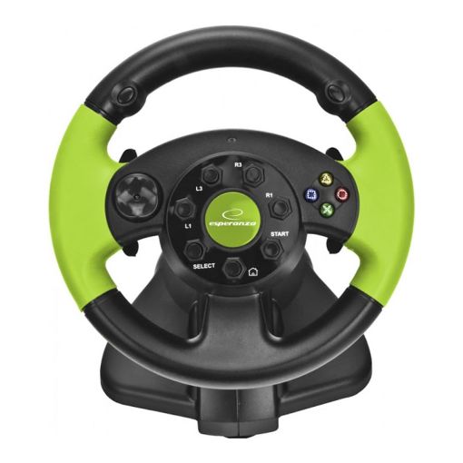 Εικόνα της Esperanza Racing Wheel High Octane Xbox Edition for PC/PS3/Xbox 360 Black/Green EG104