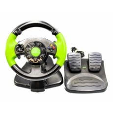 Εικόνα της Esperanza Racing Wheel High Octane Xbox Edition for PC/PS3/Xbox 360 Black/Green EG104