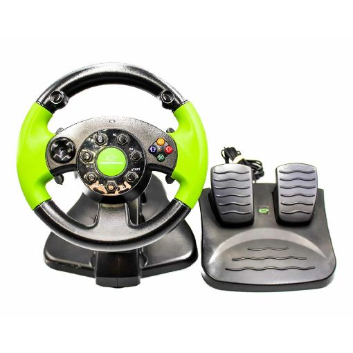 Εικόνα της Esperanza Racing Wheel High Octane Xbox Edition for PC/PS3/Xbox 360 Black/Green EG104