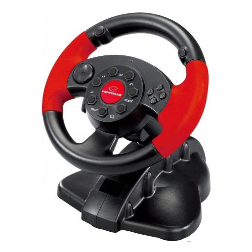 Εικόνα της Esperanza Racing Wheel High Octane for PC/PSX/PS2/PS3 Black/Red EG103