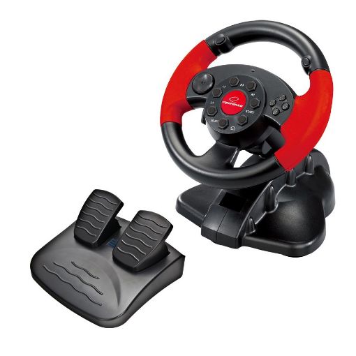 Εικόνα της Esperanza Racing Wheel High Octane for PC/PSX/PS2/PS3 Black/Red EG103