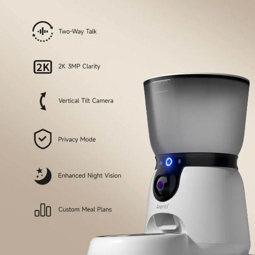 Εικόνα της Arenti Pet Feeder2 Kit με Ενσωματωμένη Κάμερα 3MP & Smart Water Fountain