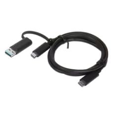 Εικόνα της Καλώδιο Lenovo Hybrid USB-C Male to USB-C & USB-A Male 1m 100W Black 4X90U90618