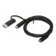 Εικόνα της Καλώδιο Lenovo Hybrid USB-C Male to USB-C & USB-A Male 1m 100W Black 4X90U90618