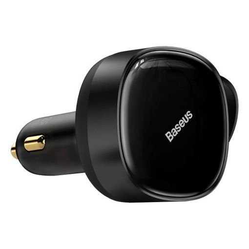 Εικόνα της Φορτιστής Αυτοκινήτου Baseus Enjoyment Retractable 2-in1 με Ενσωματωμένα Καλώδια USB-C/Lightning 30W Black CGTX000001
