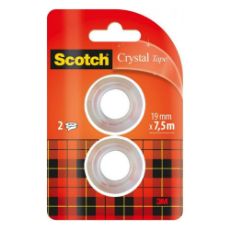 Εικόνα της Ταινία Γενικής Χρήσης 3M Scotch Crystal 19 mm x 7.5 m 2τμχ Διάφανη 6001975