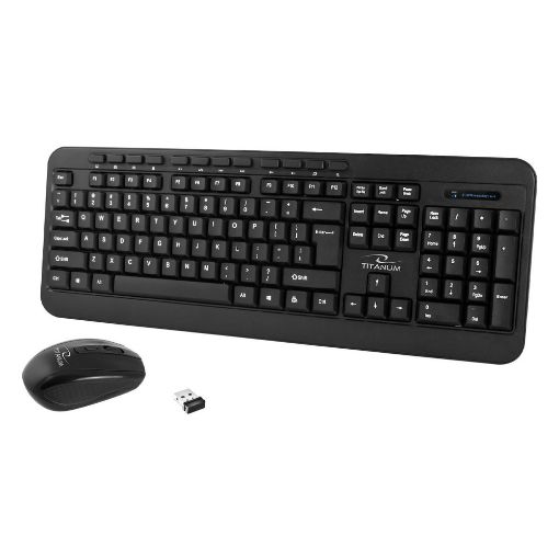 Εικόνα της Πληκτρολόγιο-Ποντίκι Esperanza Titanum Akron Wireless (US) Black TK109