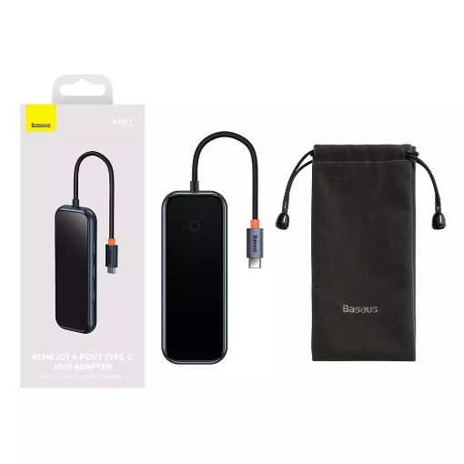 Εικόνα της USB Hub Baseus AcmeJoy 4-in-1 USB-C to 4x USB-A Gray WKJZ010513