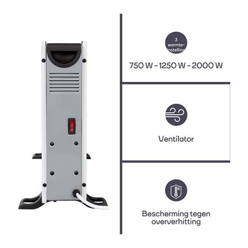 Εικόνα της Θερμοπομπός Perel με Wi-Fi 2000W White SMART1310